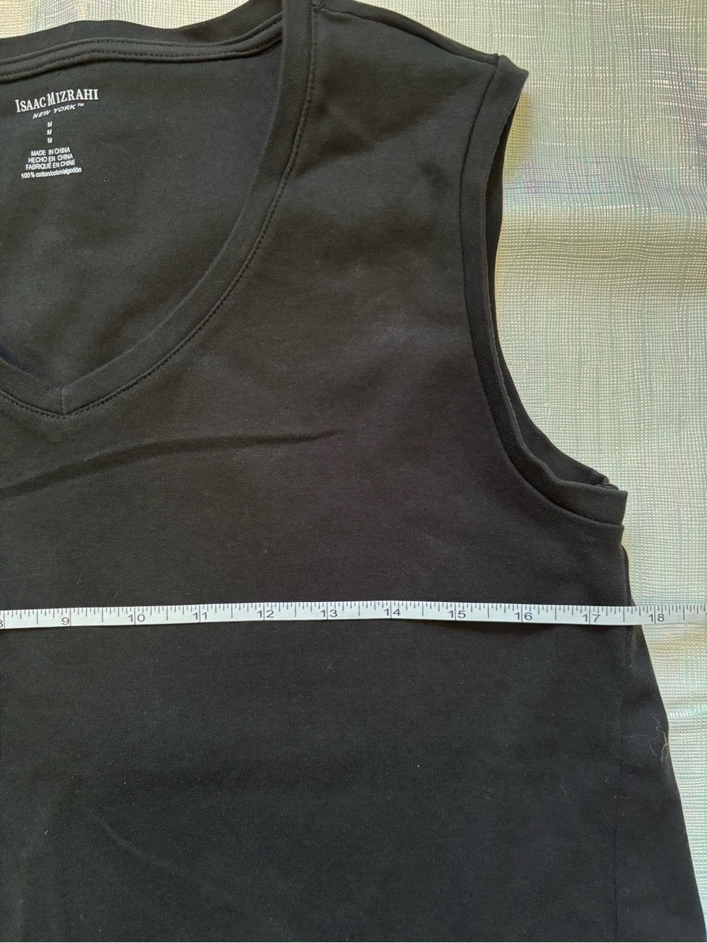 Isaac Mizrahi Black V-Neck Sleeveless Tank Dress - Picture 4 of 6